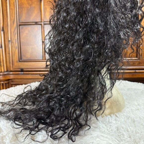 Pazazz PL-Sanya 28" Lace Front Wavy Color 1B Synthetic Wig - Picture 8 of 16